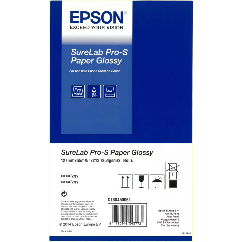Epson SureLab Pro-S blizgus fotopopieriaus rulonas 252 g/m² 20,3 cm × 65 m, 2 rulonai
