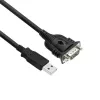ACT 0,6 metro USB prie nuosekliosios sąsajos adapteris, juodas, 0,6 m, USB Type-A, DB-9, vyriškas, vyriškas
