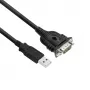 ACT 0,6 metro USB prie nuosekliosios sąsajos adapteris, juodas, 0,6 m, USB Type-A, DB-9, vyriškas, vyriškas