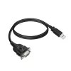 ACT 0,6 metro USB prie nuosekliosios sąsajos adapteris, juodas, 0,6 m, USB Type-A, DB-9, vyriškas, vyriškas