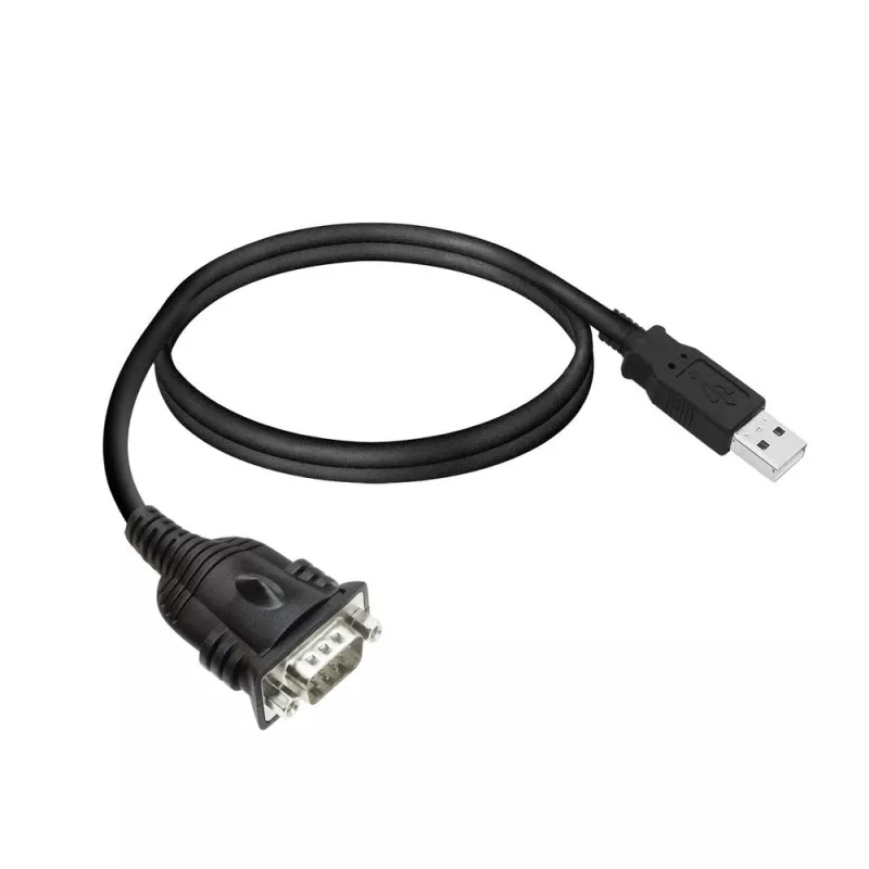 ACT 0,6 metro USB prie nuosekliosios sąsajos adapteris, juodas, 0,6 m, USB Type-A, DB-9, vyriškas, vyriškas