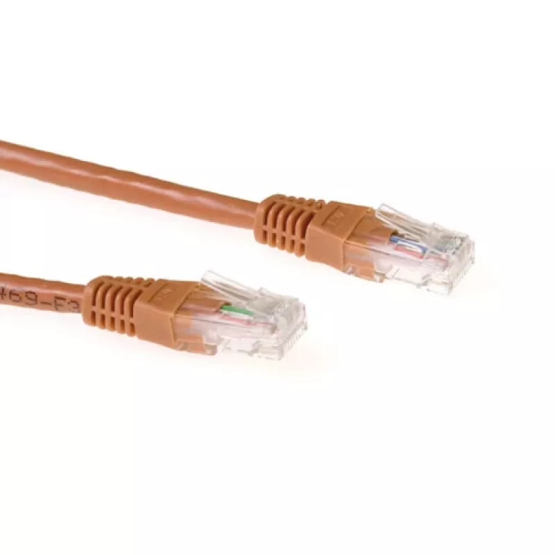 ACT rudas 20 metrų U/UTP CAT6A sujungimo kabelis su RJ45 jungtimis