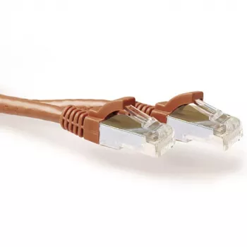 ACT rudas 2,00 metrų SFTP CAT6A pataisymo laidas be užkabinimo su RJ45 jungtimis