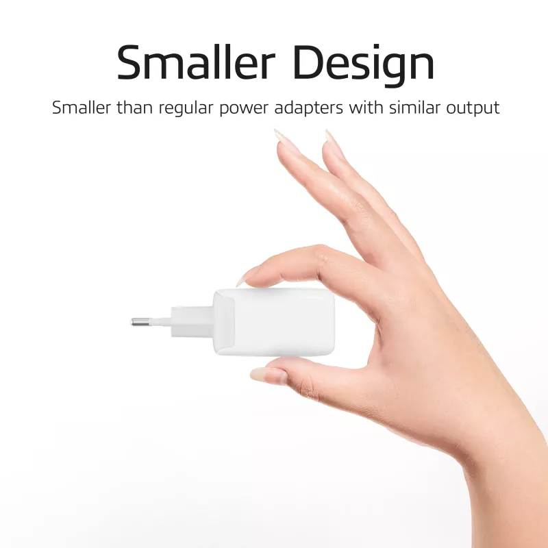 ACT USB-C įkroviklis 65W 2 prievadų su Power Delivery PPS ir GaNFast