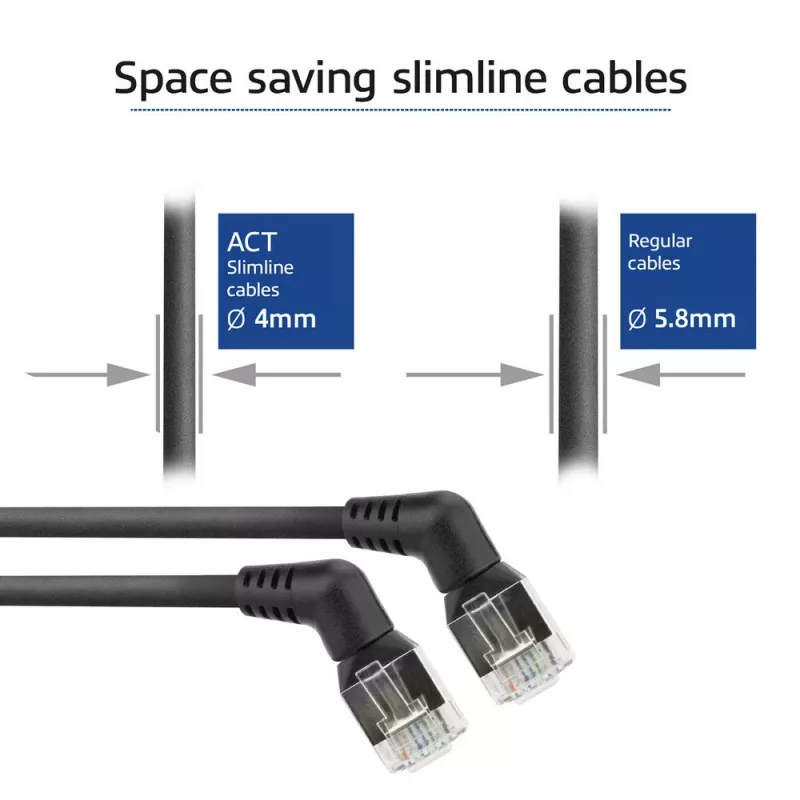 Tinklo kabelis ACT DD1907 Cat6 U/FTP (STP) 7 m, RJ-45 į RJ-45, auksuoti kontaktai, juodas