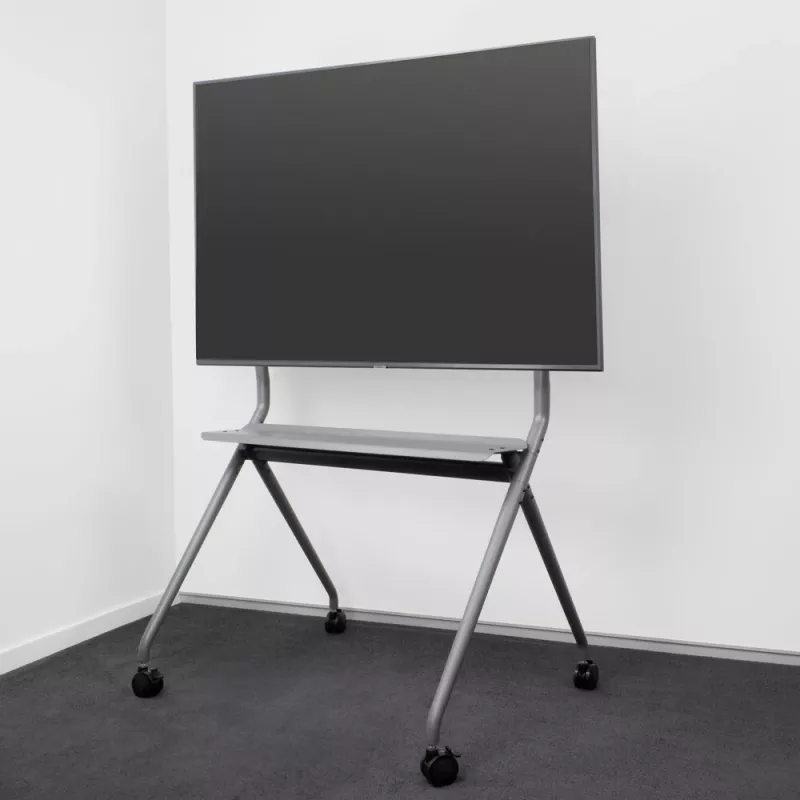 ACT Mobilus televizoriaus / monitoriaus ant grindų stovas, nuo 50 inch iki 86 inch, VESA, 127 cm (50 coliai), 2,18 m (86 coliai), 200 x 200 mm, 800 x 600 mm, Aliuminis, Plastikas, Plienas, Pilka
