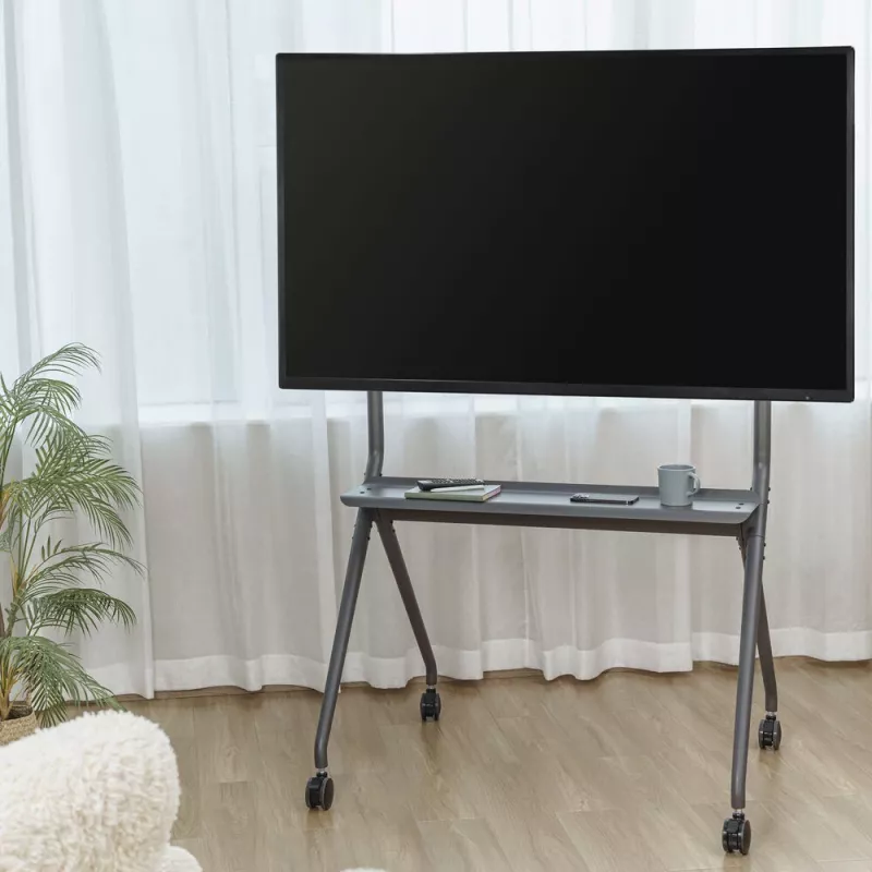 ACT Mobilus televizoriaus / monitoriaus ant grindų stovas, nuo 50 inch iki 86 inch, VESA, 127 cm (50 coliai), 2,18 m (86 coliai), 200 x 200 mm, 800 x 600 mm, Aliuminis, Plastikas, Plienas, Pilka