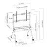 ACT Mobilus televizoriaus / monitoriaus ant grindų stovas, nuo 50 inch iki 86 inch, VESA, 127 cm (50 coliai), 2,18 m (86 coliai), 200 x 200 mm, 800 x 600 mm, Aliuminis, Plastikas, Plienas, Pilka