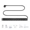 ACT prailginimo laidas PDU 19 colių CEE7/7 su 9 E tipo lizdais, 3 m H05VV-F 3G1.5
