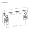 ACT fiksuotas televizoriaus sieninis laikiklis AC8356, skirtas 37–80 colių televizoriams, itin plonas, VESA 200x200–600x400, 75 kg talpa, 9,5 mm tarpas nuo sienos, juodas