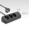 ACT stalinis maitinimo lizdas su 3 F tipo lizdais, 30 W „Power Delivery“, USB Type-C/A prievadais, laido ilgis 1,5 metro