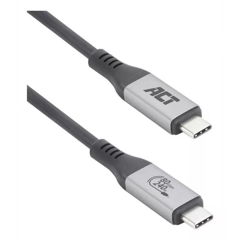 ACT USB4 80 Gbps Thunderbolt 5 laidas 240 W USB Type-C, USB-IF sertifikuotas, 1,5 metro