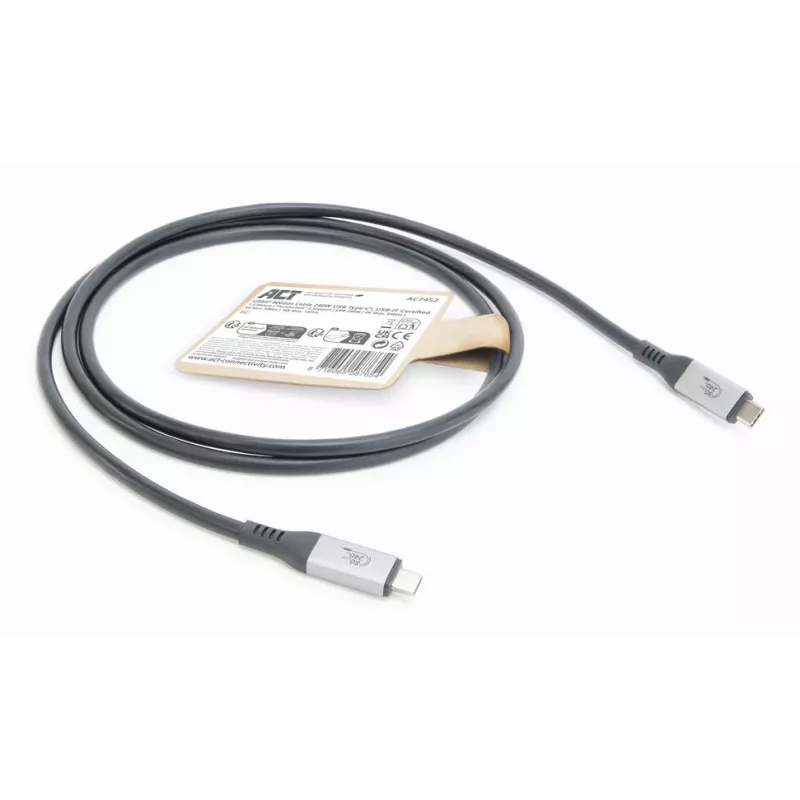 ACT USB4 80 Gbps Thunderbolt 5 laidas 240 W USB Type-C, USB-IF sertifikuotas, 1,5 metro
