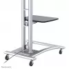 Neomounts PLASMA-M1800E televizoriaus stovas 27-70 coliai, Sidabrinis, Nešiojamas grindų stovas, Plienas, 50 kg, 68.6 cm (27 col.), 177.8 cm (70 col.)