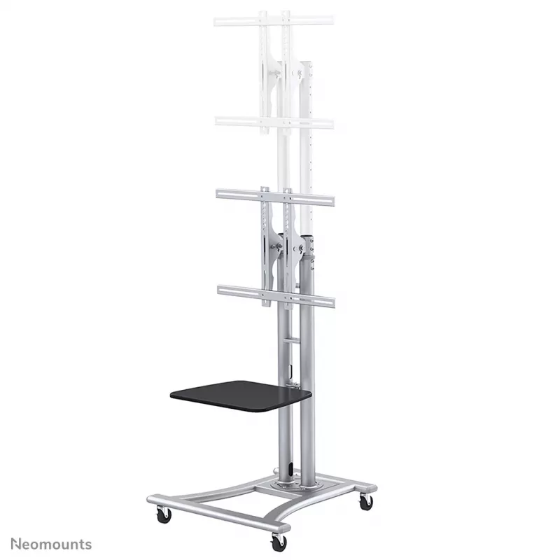 Neomounts PLASMA-M1800E televizoriaus stovas 27-70 coliai, Sidabrinis, Nešiojamas grindų stovas, Plienas, 50 kg, 68.6 cm (27 col.), 177.8 cm (70 col.)