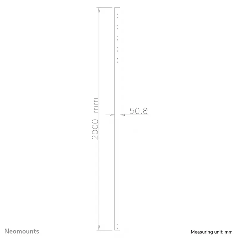 Neomounts FPMA-CP200 prailginimo stulpas TV lubiniam tvirtinimui - aukštis 200 cm