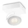 Paviršinis LED prožektorius Signify Philips Dimmable Clockwork 6,5 W, 500 lm, 2700 K, IP20, baltas