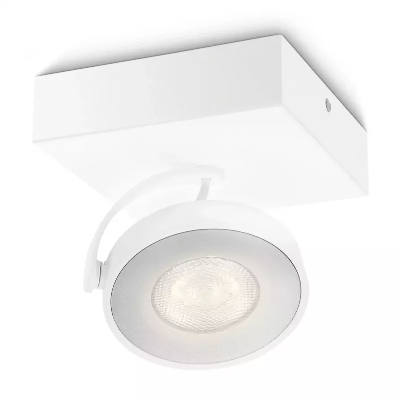 Paviršinis LED prožektorius Signify Philips Dimmable Clockwork 6,5 W, 500 lm, 2700 K, IP20, baltas