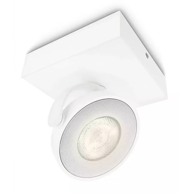Paviršinis LED prožektorius Signify Philips Dimmable Clockwork 6,5 W, 500 lm, 2700 K, IP20, baltas