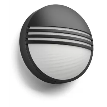 Lauko sieninis šviestuvas Philips myGarden 172963016 LED 6W, nekeičiama lemputė, juoda/balta, dervos korpusas, 214×78 mm