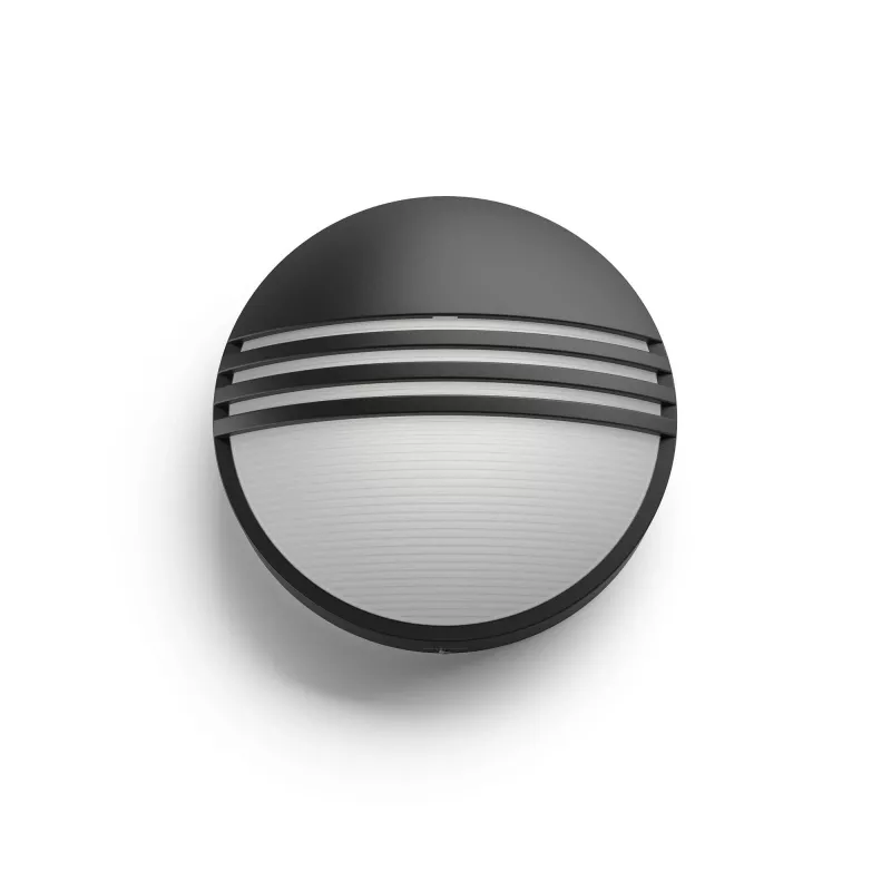 Lauko sieninis šviestuvas Philips myGarden 172963016 LED 6W, nekeičiama lemputė, juoda/balta, dervos korpusas, 214×78 mm