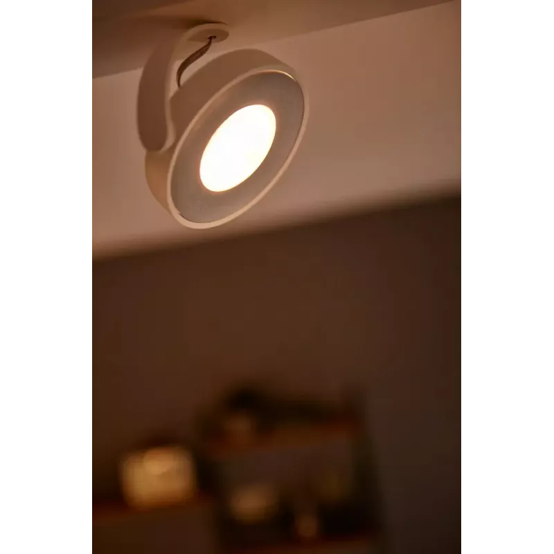 Philips WarmGlow LED „Clockwork“ lubų/sienos prožektorius 4x LED, 18 W bendra galia, 2700 K, 2000 lm, pritemdomas, IP20, baltas