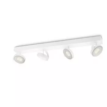 Philips WarmGlow LED „Clockwork“ lubų/sienos prožektorius 4x LED, 18 W bendra galia, 2700 K, 2000 lm, pritemdomas, IP20, baltas