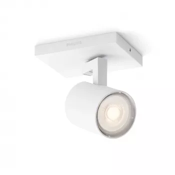 Paviršinis apšvietimo taškas Signify Philips myLiving 5309031P0, GU10 LED 3,5 W, 2700 K, 255 lm, balta, pritemdomas