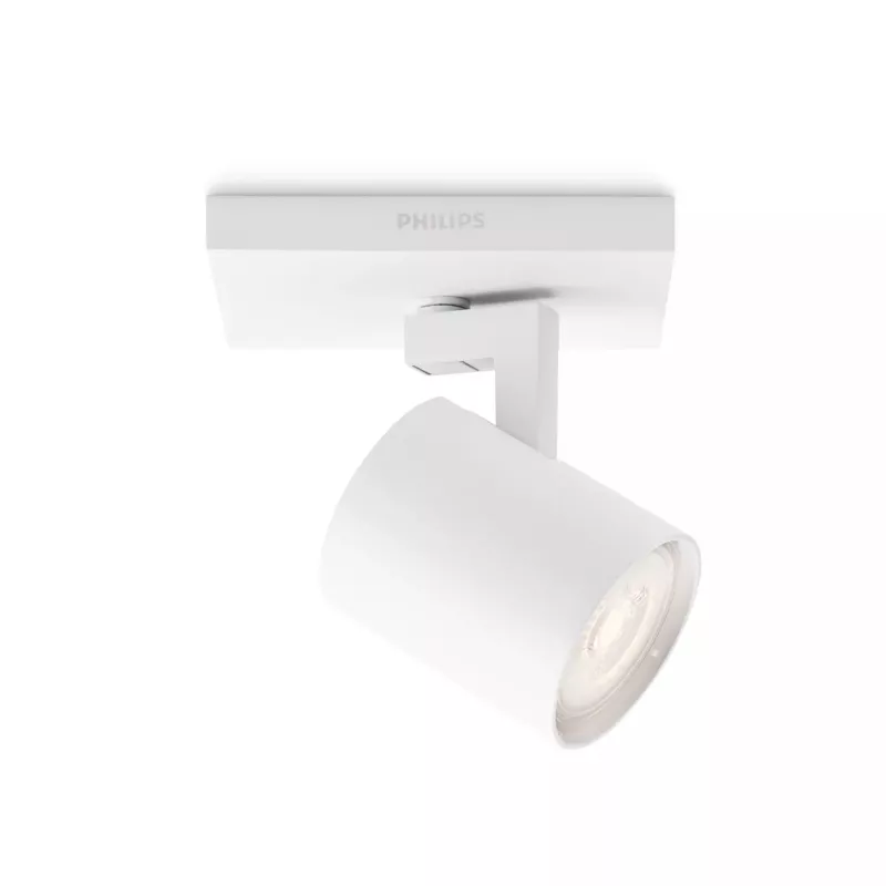 Paviršinis apšvietimo taškas Signify Philips myLiving 5309031P0, GU10 LED 3,5 W, 2700 K, 255 lm, balta, pritemdomas