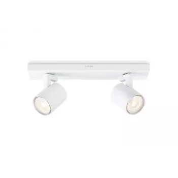 Paviršinis apšvietimo taškas Philips myLiving 5309231P0, GU10 LED 7 W, 2700 K, 255 lm, 2 lemputės, pritemdomas, baltas