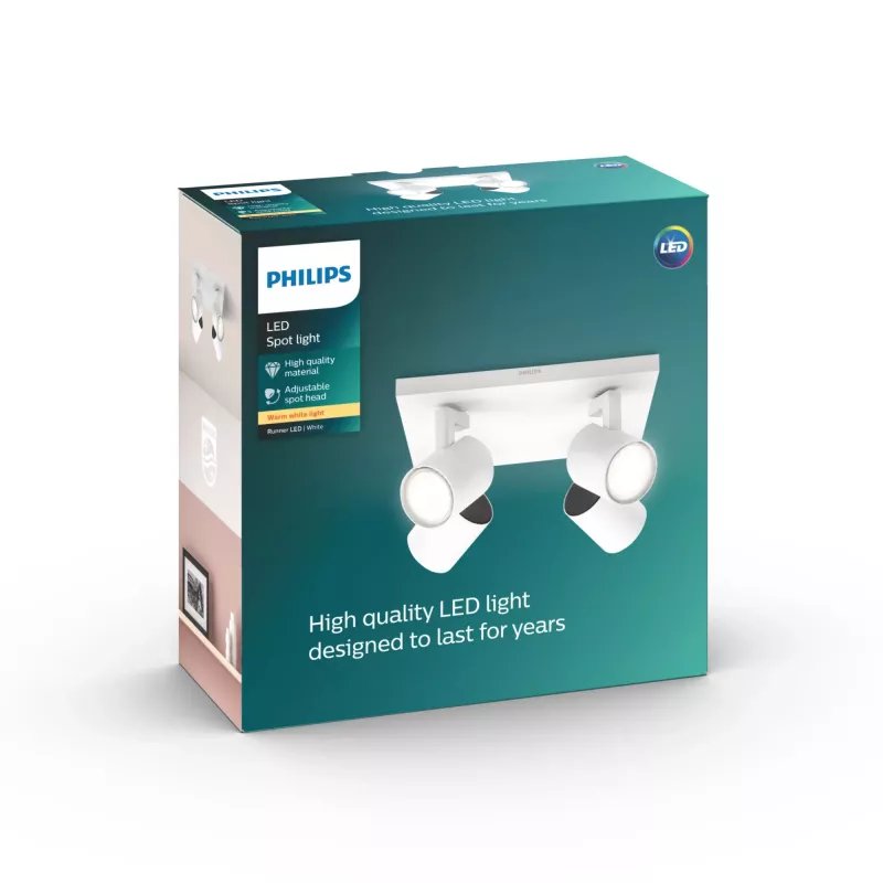 Philips myLiving 5309431P0 paviršinis apšvietimo taškas GU10 LED 14 W F