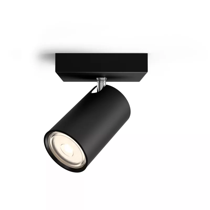 Philips myLiving Kosipo lubinis/sieninis prožektorius, paviršinio montavimo prožektorius, GU10, 1 lemputė(-ės), LED, 220-240 V, juoda