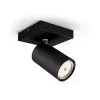 Philips myLiving Kosipo lubinis/sieninis prožektorius, paviršinio montavimo prožektorius, GU10, 1 lemputė(-ės), LED, 220-240 V, juoda