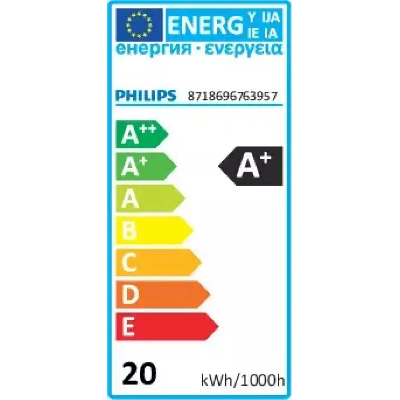 Philips MAS LEDtube 1500mm energiją taupanti lempa Balta 3300 K 20 W G13
