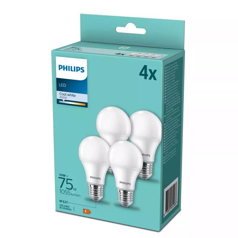 Philips 8718699694968 LED lemputė Šaltai balta 4000 K 10 W E27 F