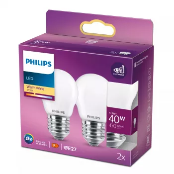 Philips LED lemputė Šilta balta 2700 K 4.3 W E27 F