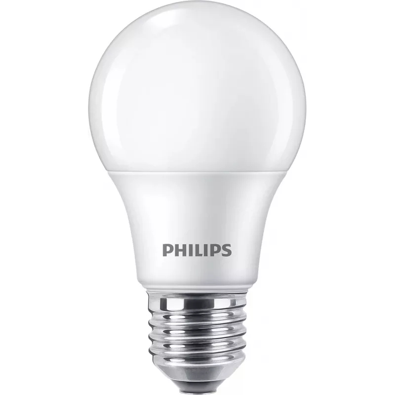 „Philips“ LED lemputė A60 E27 8W (atitinka 60W), 806 lm, 2700K, CRI 80, 15 000 val. — pakuotėje 4 vnt.