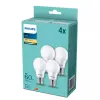 „Philips“ LED lemputė A60 E27 8W (atitinka 60W), 806 lm, 2700K, CRI 80, 15 000 val. — pakuotėje 4 vnt.