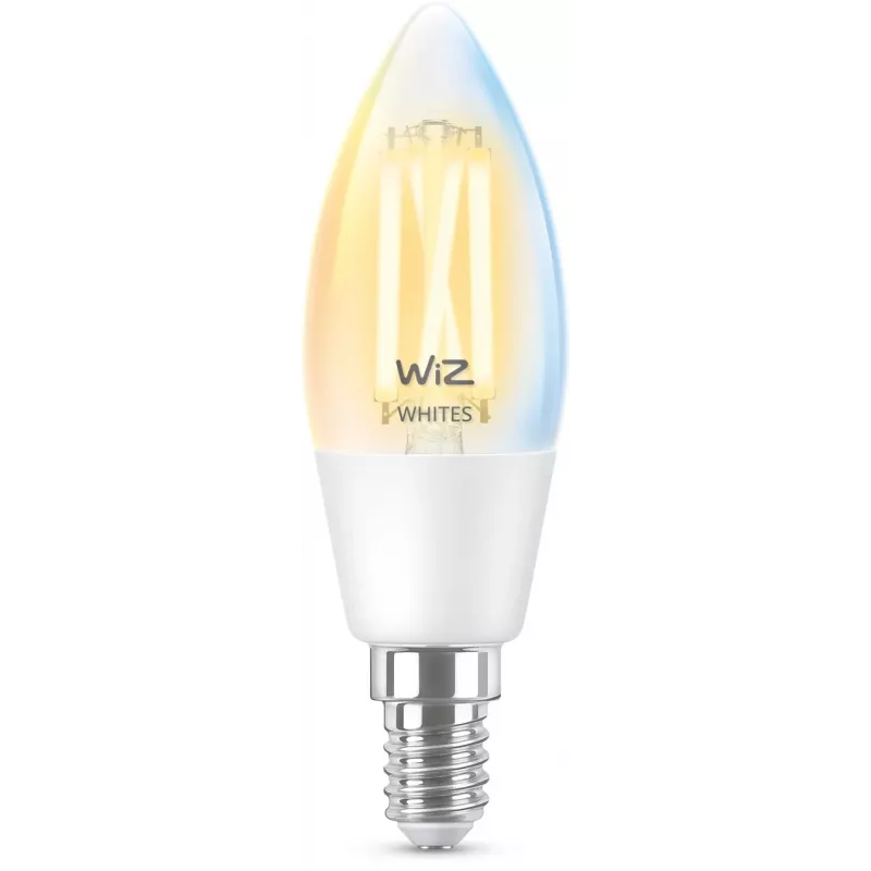 Išmanioji lemputė WiZ Filament Candle clear 4.9W C35 E14 Wi-Fi White