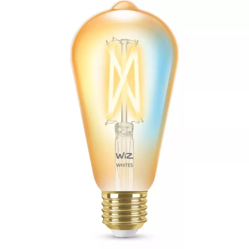 Išmanioji lemputė WiZ Filament Bulb gintarinė 6,7W ST64 E27 Wi-Fi auksinė