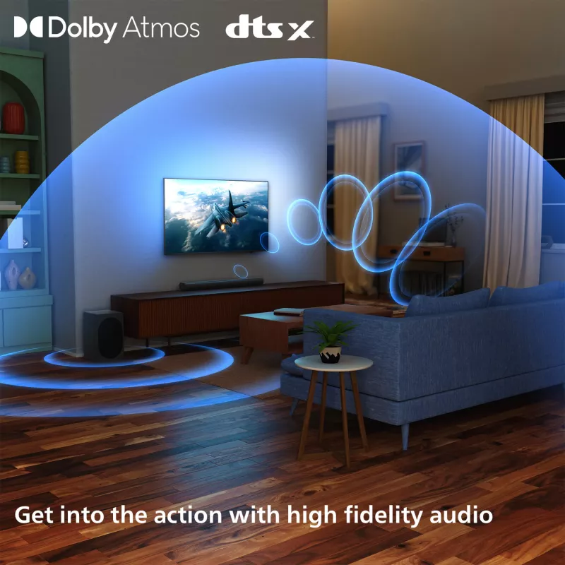 Garso juosta Philips TAB6100/10 2.1 kanalai 80 W RMS Dolby Atmos