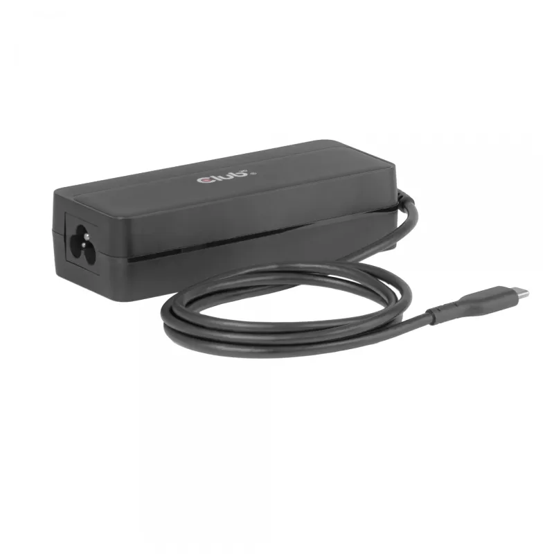 USB-C nešiojamojo kompiuterio įkroviklis CLUB 3D 140W, maitinamas iš kintamosios srovės tinklo, universalus suderinamumas, 1 m laidas, juodas
