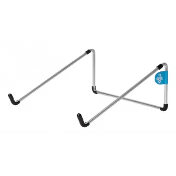 „R-Go Tools R-Go Steel Basic“ nešiojamojo kompiuterio stovas, sidabrinis, sidabrinis, plienas, 25,4 cm (10 col.), 55,9 cm (22 col.), 5 kg, 0–110 mm