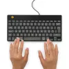 R-Go Tools ergonominė klaviatūra R-Go Compact Break, kompaktiška klaviatūra su pertraukų programine įranga, QWERTY (UK), laidinė, juoda