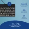 R-Go Tools ergonominė klaviatūra R-Go Compact Break, kompaktiška klaviatūra su pertraukų programine įranga, QWERTY (UK), laidinė, juoda