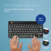 R-Go Tools ergonominė klaviatūra R-Go Compact Break, kompaktiška klaviatūra su pertraukų programine įranga, QWERTY (Šiaurės šalių), Bluetooth, juoda