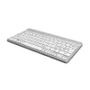 R-Go Tools ergonominė klaviatūra R-Go Compact Break, kompaktiška klaviatūra su pertraukų programa, QWERTY (ŠIAURĖS ŠALIMS), Bluetooth, balta