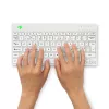 R-Go Tools ergonominė klaviatūra R-Go Compact Break, kompaktiška klaviatūra su pertraukų programa, QWERTY (ŠIAURĖS ŠALIMS), Bluetooth, balta