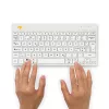 R-Go Tools ergonominė klaviatūra R-Go Compact Break, kompaktiška klaviatūra su pertraukų programa, QWERTY (ŠIAURĖS ŠALIMS), Bluetooth, balta
