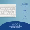 R-Go Tools ergonominė klaviatūra R-Go Compact Break, kompaktiška klaviatūra su pertraukų programa, QWERTY (ŠIAURĖS ŠALIMS), Bluetooth, balta